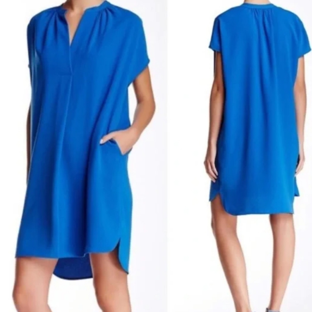 VINCE POP-OVER HIP POCKETS SHIRT DRESS SIZE XSMALL
